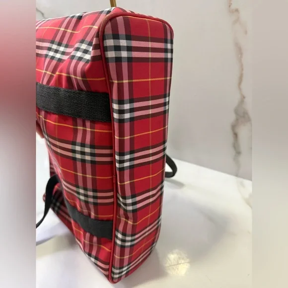 Burberry Red and Black Plaid Tote - Picture 4 of 11